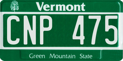 VT license plate CNP475