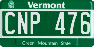 VT license plate CNP476