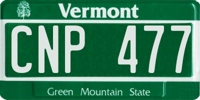 VT license plate CNP477
