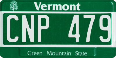 VT license plate CNP479
