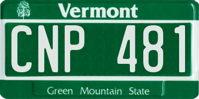 VT license plate CNP481