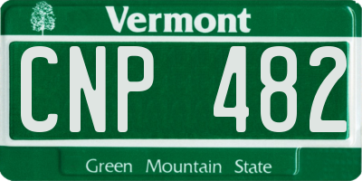 VT license plate CNP482