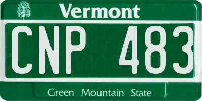 VT license plate CNP483