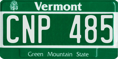 VT license plate CNP485