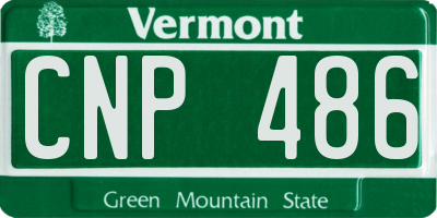 VT license plate CNP486