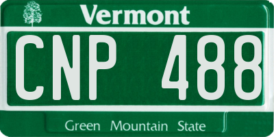 VT license plate CNP488