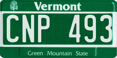 VT license plate CNP493
