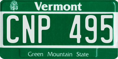 VT license plate CNP495