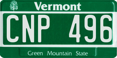 VT license plate CNP496