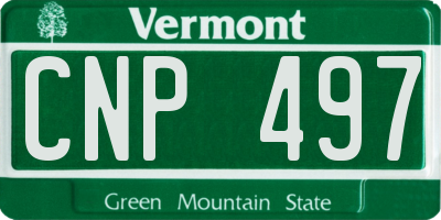 VT license plate CNP497