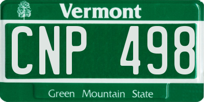 VT license plate CNP498