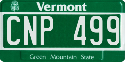 VT license plate CNP499