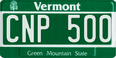 VT license plate CNP500