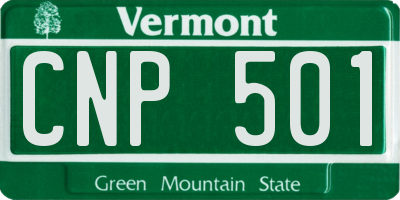 VT license plate CNP501