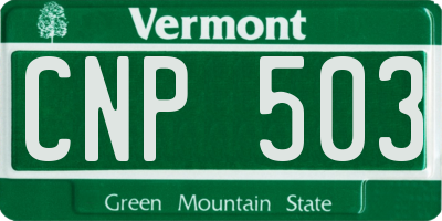 VT license plate CNP503