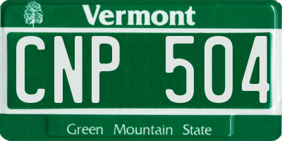 VT license plate CNP504