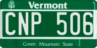 VT license plate CNP506