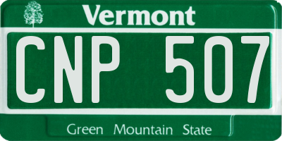 VT license plate CNP507