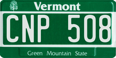 VT license plate CNP508