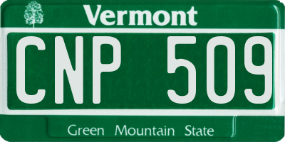 VT license plate CNP509