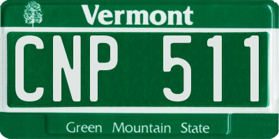 VT license plate CNP511