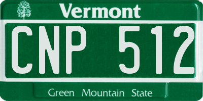 VT license plate CNP512