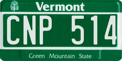 VT license plate CNP514