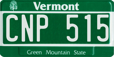 VT license plate CNP515