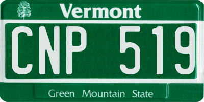 VT license plate CNP519