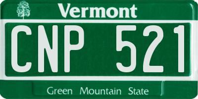 VT license plate CNP521