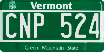 VT license plate CNP524