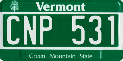 VT license plate CNP531