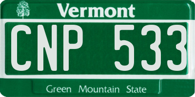 VT license plate CNP533