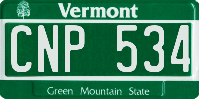 VT license plate CNP534