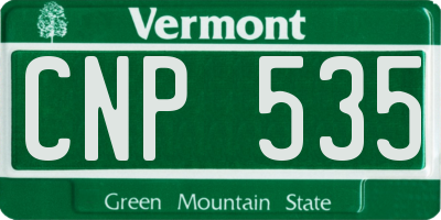 VT license plate CNP535