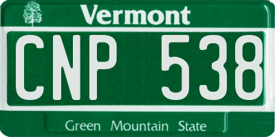 VT license plate CNP538