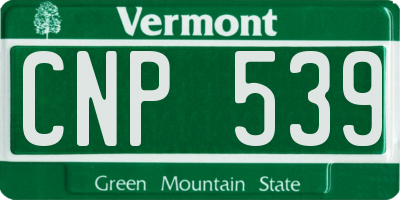 VT license plate CNP539