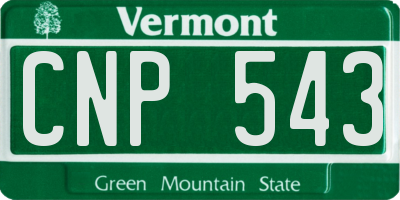VT license plate CNP543