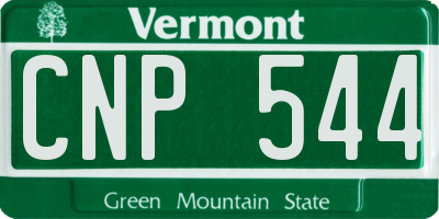VT license plate CNP544