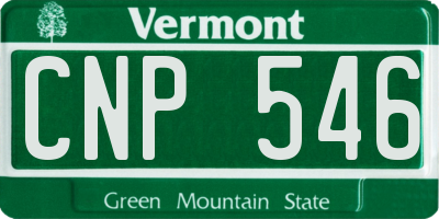 VT license plate CNP546