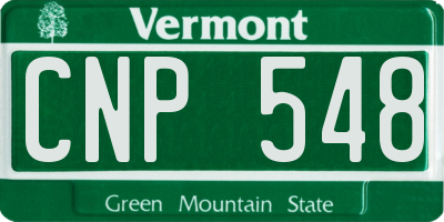 VT license plate CNP548
