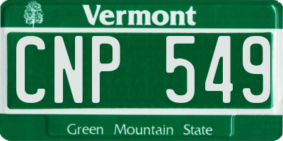 VT license plate CNP549
