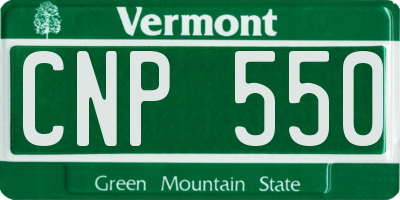 VT license plate CNP550