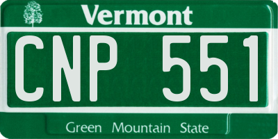 VT license plate CNP551