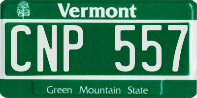 VT license plate CNP557