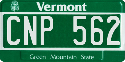 VT license plate CNP562