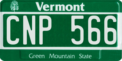 VT license plate CNP566
