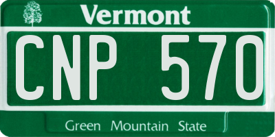 VT license plate CNP570
