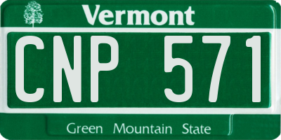 VT license plate CNP571