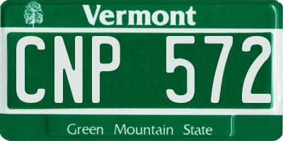 VT license plate CNP572
